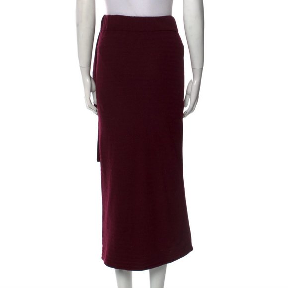 Wool burgundy maxi skirt Jonathan Simkhai, size 2 - Picture 2 of 3